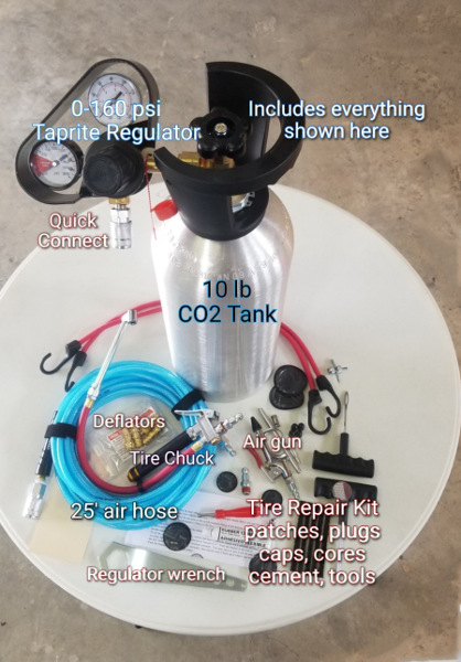 Oh yeah, there's lots of parts in the Offroad Air Buddy Kit